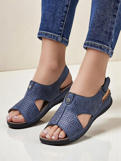 Royalfashion women’s cut-out sandals Leminni