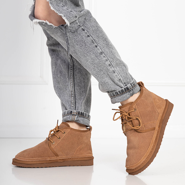 Helepruunid seotavad naiste lumesaapad karvaga Miusho - Jalatsid