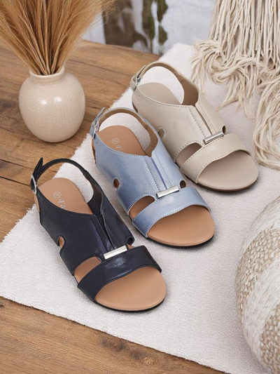 Royalfashion Women's Flat Sole Comfort Sandals