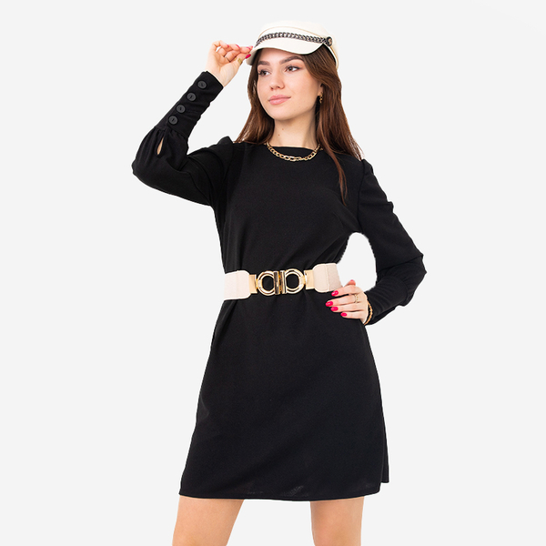 Beež elastne dekoratiivse kuldse pandlaga vöö - Aksessuaarid