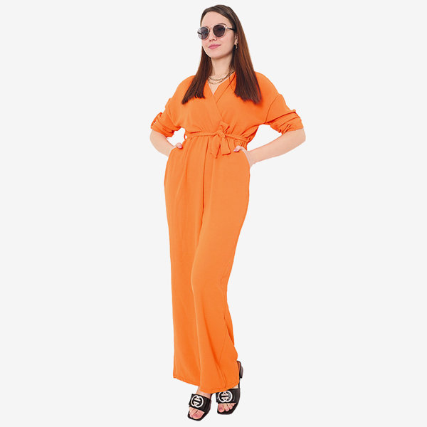 Orange women's long jumpsuit - Clothing