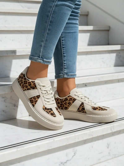 Royalfashion Naiste spordijalatsid leopardimustriga Big Cat