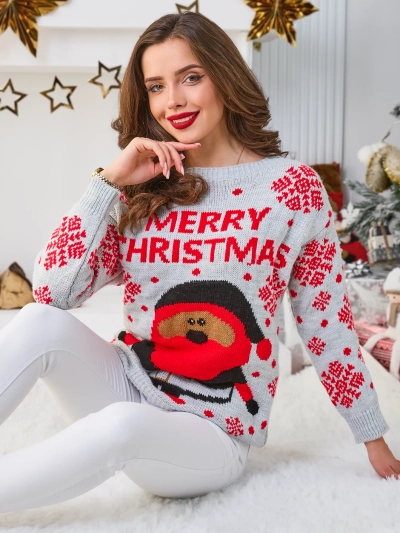 Royalfashion Женский рождественский свитер с Санта-Клаусом