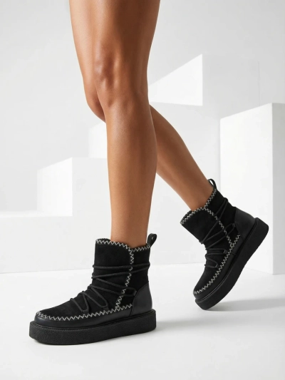 Royalfashion Женские зимние ботинки на шнуровке Siozi