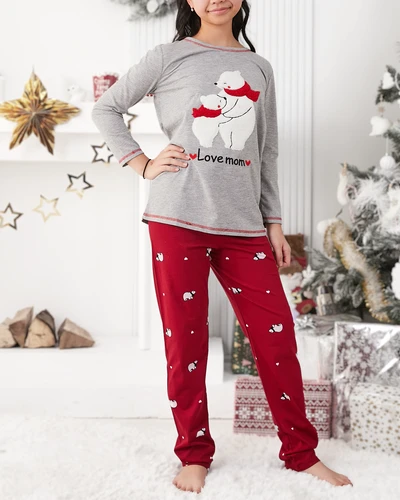 Royalfashion Christmas cotton children's pajama with polar bears
