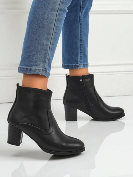 Women's eco-leather heeled ankle boots Lunar Crest