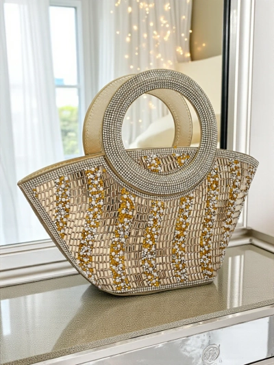 Маленькая женская сумочка с цирконами Sparkle Queen