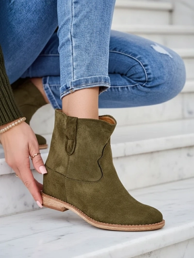 Royalfashion Boots in cowboy style on a covered wedge heel Patorias