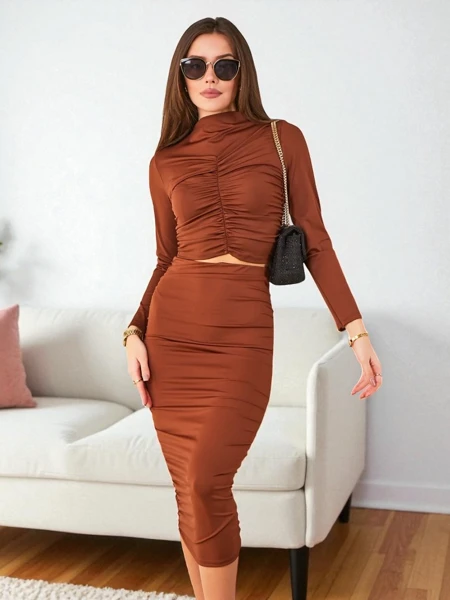 Royalfashion Kvinnors pennkjol i midi längd