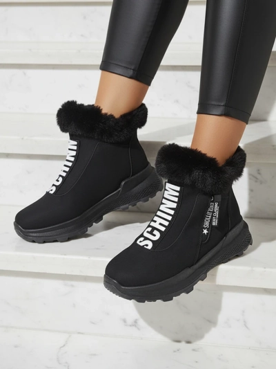 Valentina Mustad Karusnahaga Poolsaapad