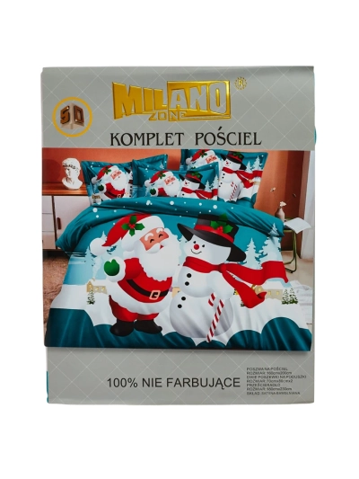 Milano Christmas Blue Bedding with Santa Claus
