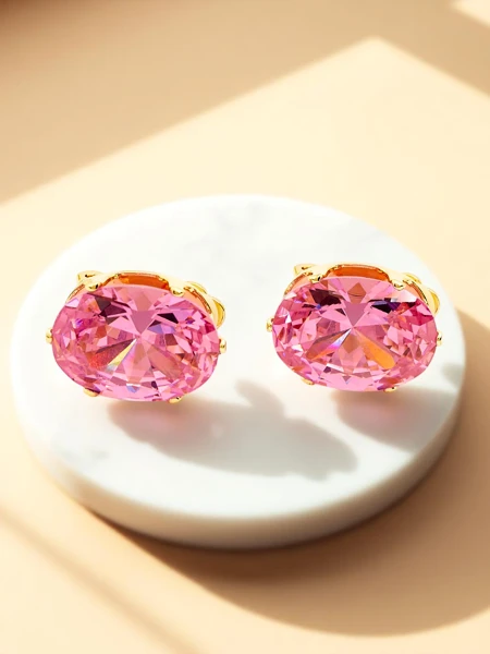 Royalfashion Women's clip-on earrings with crystal