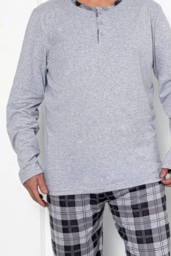 Royalfashioni meeste ruudulised puuvillased pidžaamad PLUS SIZE