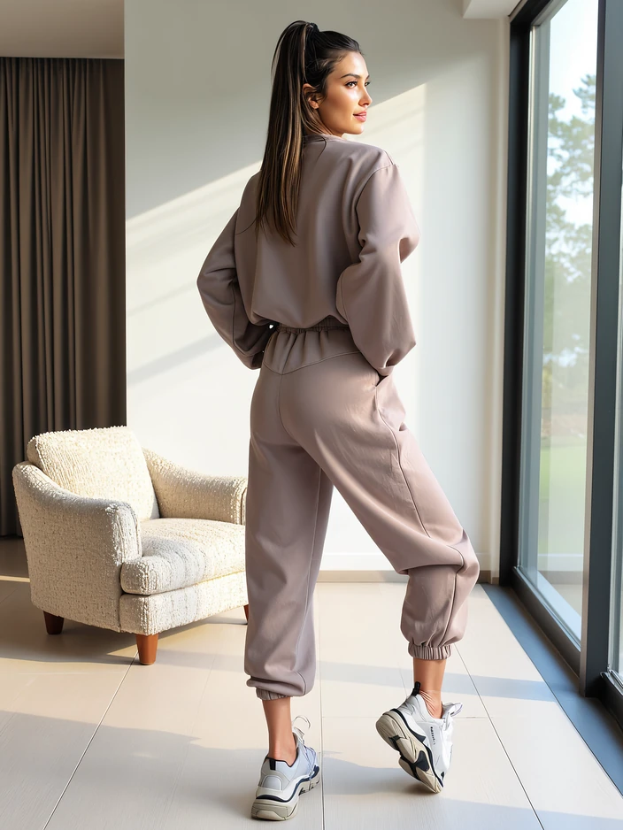 Royalfashion Женский хлопковый спортивный костюм