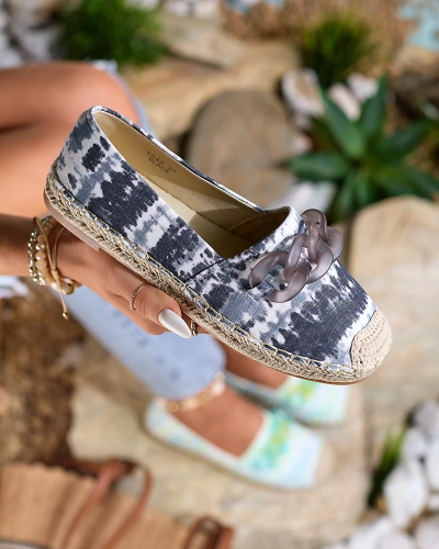 Royalfashion Черные женские эспадрильи с принтом Serffio