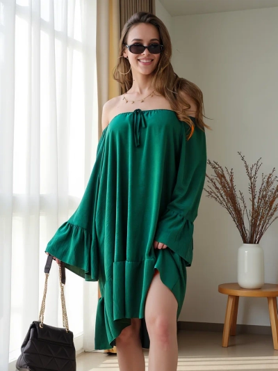 Платье Royalfashion в испанском стиле с рюшами оверсайз