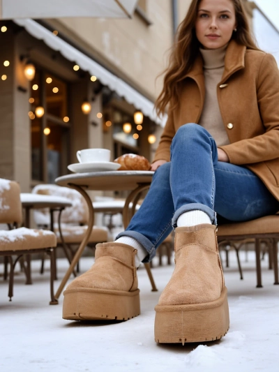 Royalfashion Women's platform snow boots a'la Dagodo