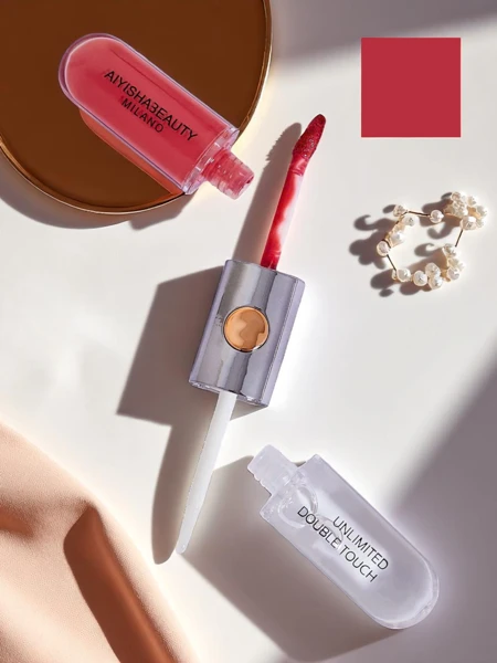 Lipstick and clear lip gloss 2-in-1 Cherry Mocha