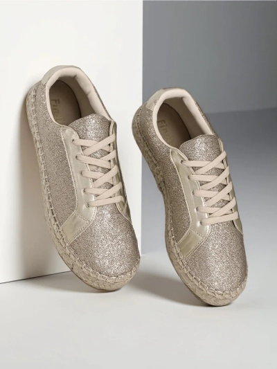 Royalfashion Women's sneakers with glitter Sercele