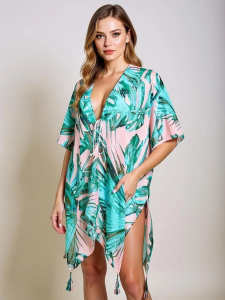 Pareo Cleandra - Royalfashioni mitmevärviline rannakleit, V-kaelus