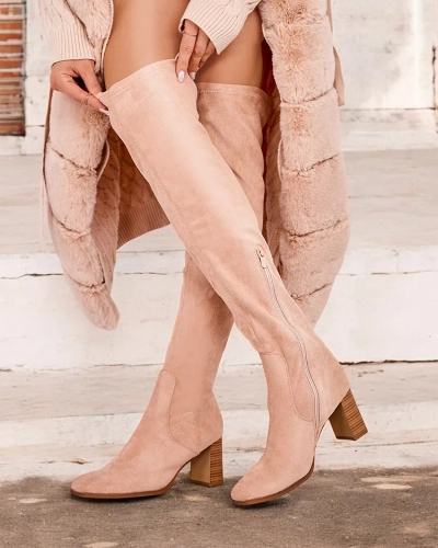 Royalfashion Kvinnor över knät stövlar Vecce