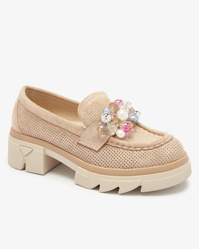 Naiste helepruunid läbimärg mokassinid Peloga- Footwear