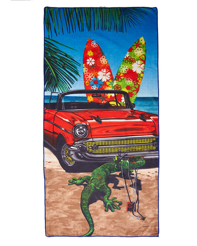Colorful large beach towel with print - Accessories