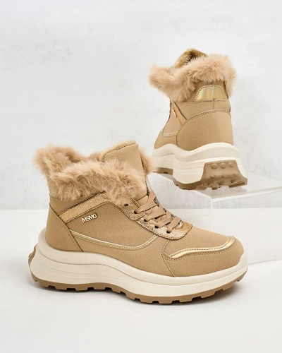 Royalfashion Warmed women's sneakers with fur Mofell