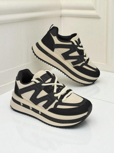 Selene Nero öko-nahast mustad naiste platvormtossud