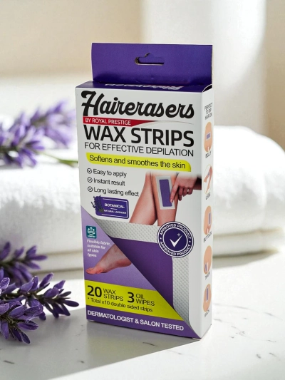 Wax strips for body hair removal