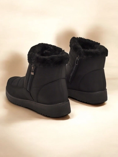 Naiste Saapad Venus Mustad Kangast Mugavad Talvesaapad