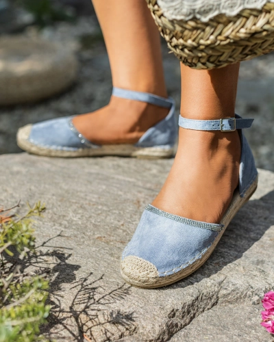 Royalfashion Naiste espadrillid tsirkoonidega, sinised Rieta