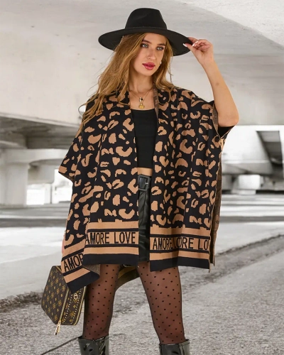 Royalfashion Naiste prinditud poncho