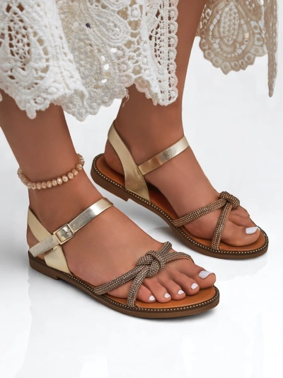 Royalfashion Women's Sandals with Decorative Rhinestones Bella Shine