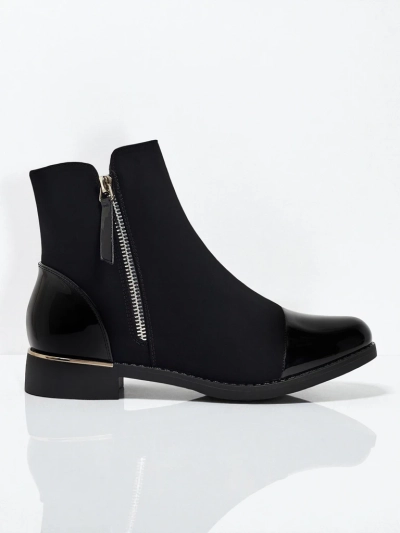 Luna Black Elegant Ankle Boots for Autumn