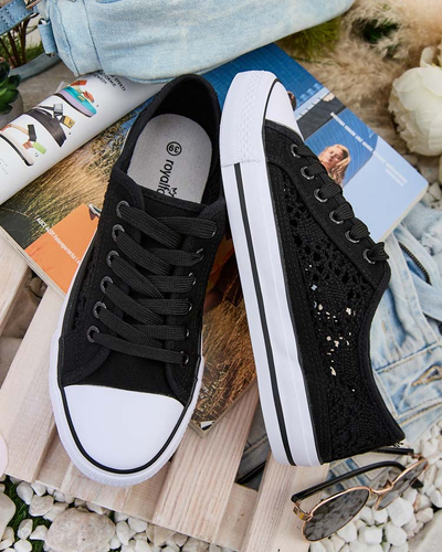 Calista Nero women's lace sneakers, breathable – Summer/Spring collection