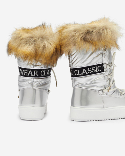 Women's silver lacquered snow boots Fursav - Footwear