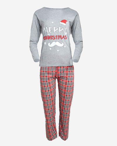 Gray Christmas Women's 2-Piece Pajamas- Clothing