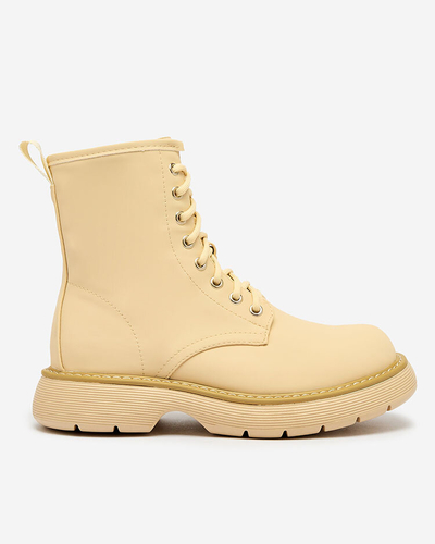 Royalfashion Matte beige women's boots Kucillo