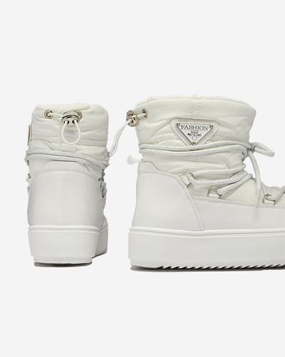 White children's slip-on snow boots Asifa - Footwear