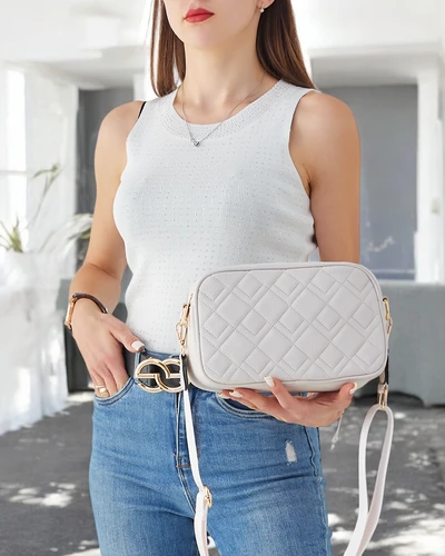 Royalfashion Small quilted women's handbag made of eco leather