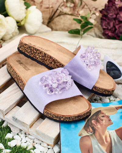 Royalfashion Naiste Villo rhinestone flip-flops