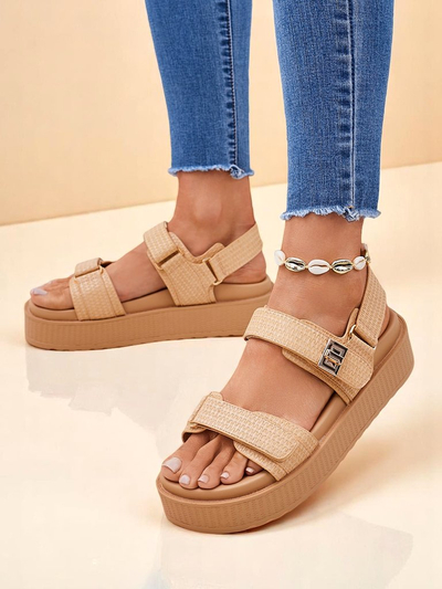 Royalfashion beežid platvormiga naiste sandaalid Lavinia – mugav suvi