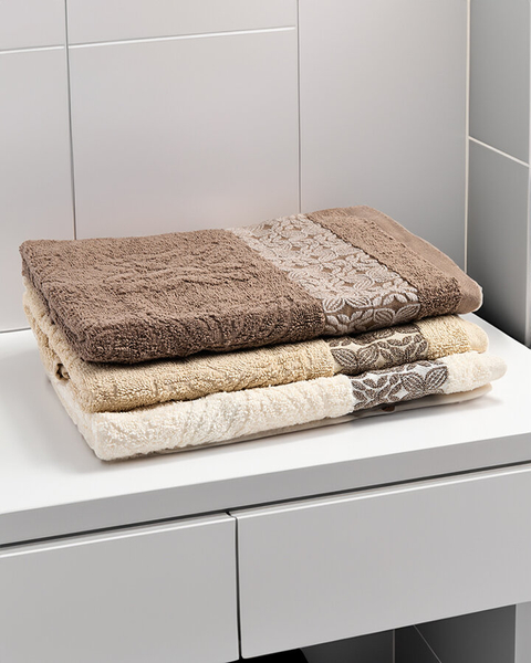 Royalfashion Set of 3 bathroom towels