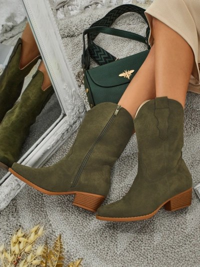 Женские ковбойские ботинки из эко-замши SpireHush