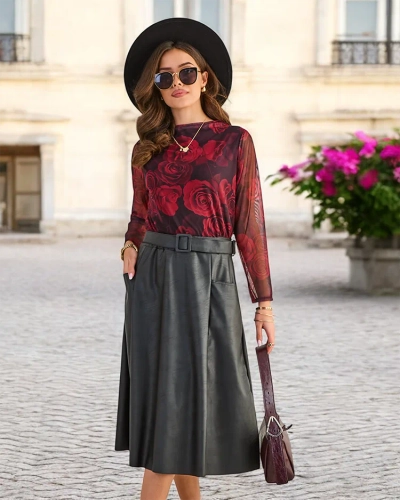 Royalfashion Kvinnor midi kjol PLUS STORLEK