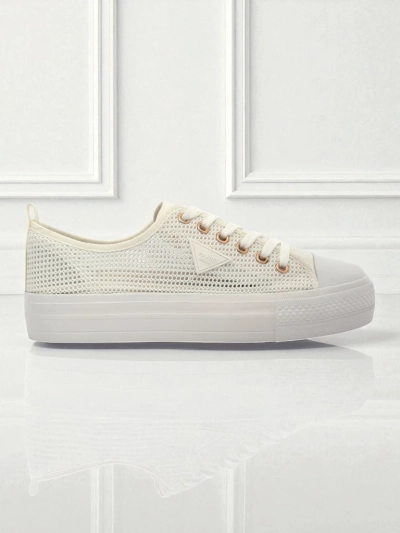 Women's White Ariadne Mesh Sneakers – Breathable Flat Sole Sneakers