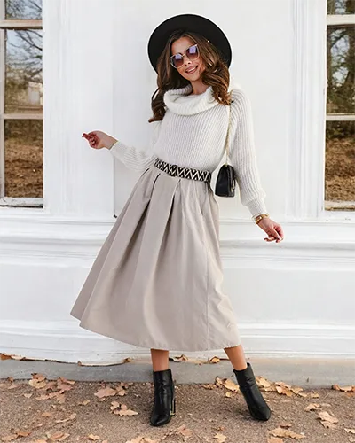 Gøyalfashion Kvinnene girde skjørt a 'al corduroy