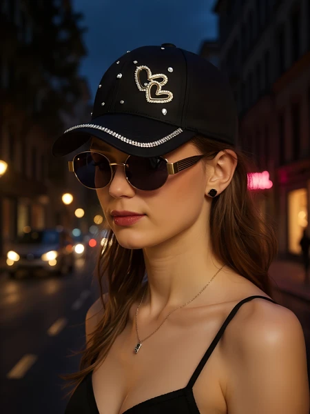 Royalfashion nokatsüda kaunistustega Cap Heart Spark
