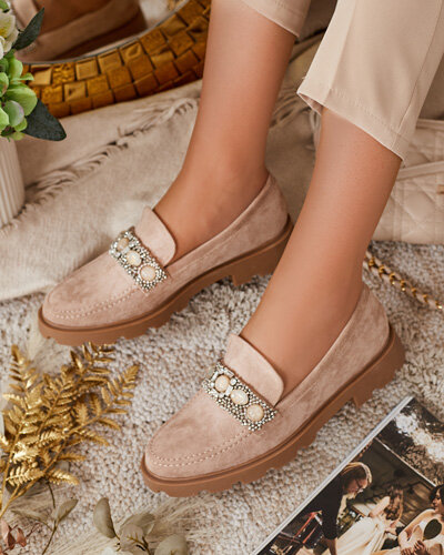 Royalfashion Naiste mokassinad värviliste tsirkoonidega Nel